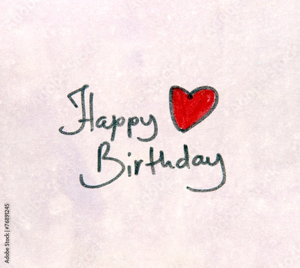 Obraz happy birthday message