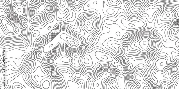 Fototapeta Topographic contour map. Vector cartography illustration. Abstract lines background. Line topography map contour background concept of a conditional geography scheme and the terrain path.