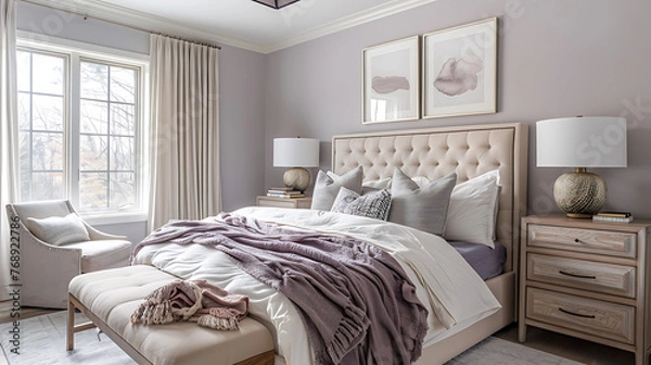 Obraz bedroom with bed