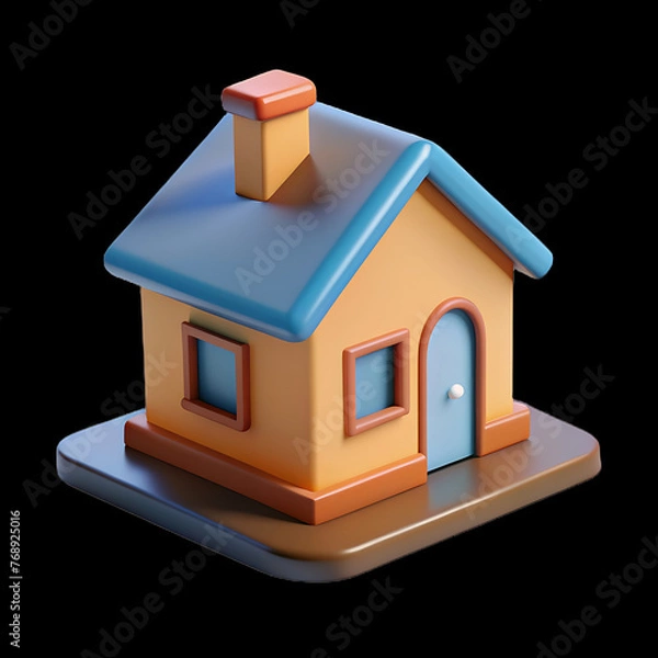Obraz 3d house icon