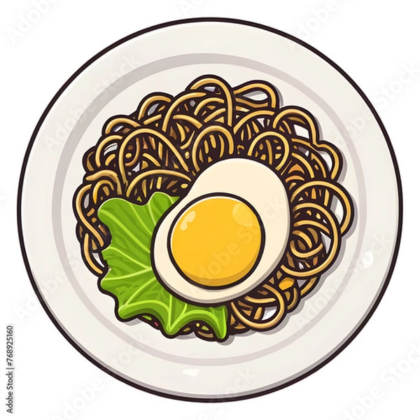 Obraz noodle with egg 