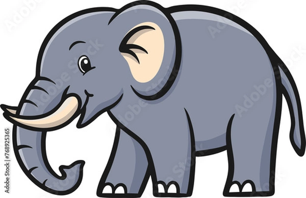 Obraz elephant cartoon illustration