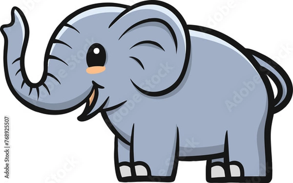 Obraz elephant cartoon illustration