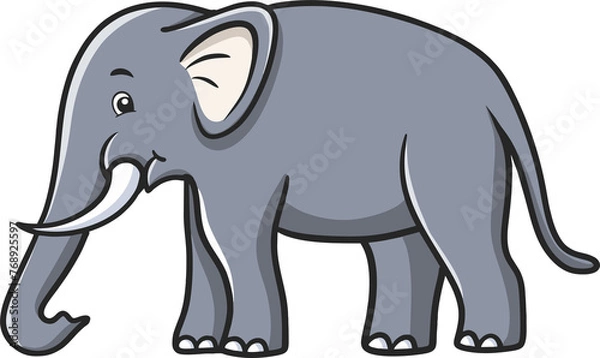 Obraz elephant cartoon illustration