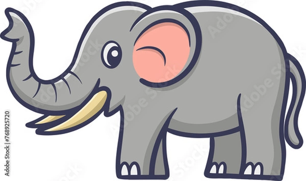 Obraz elephant cartoon illustration