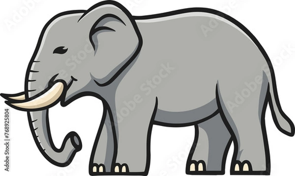 Obraz elephant cartoon illustration