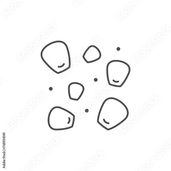 Obraz Corn kernels line outline icon