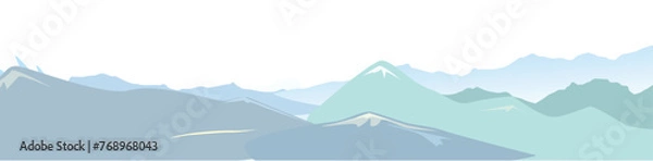 Obraz Abstract image of a panoramic view of mountains