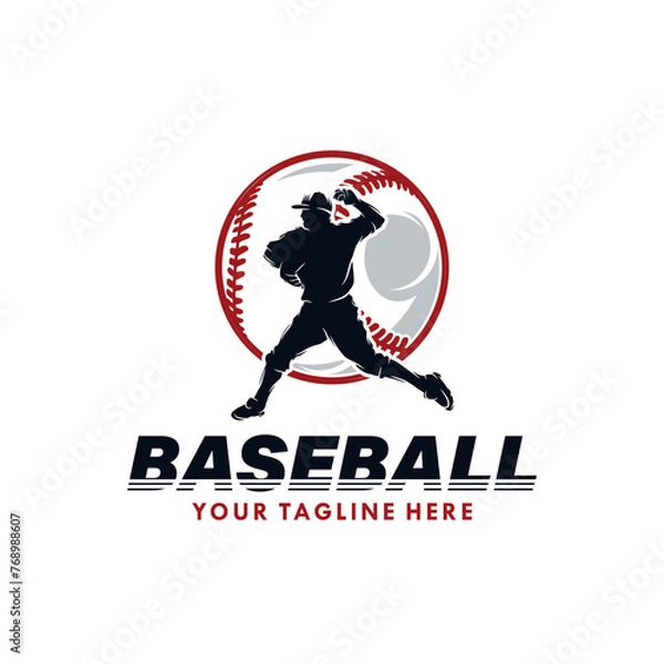 Fototapeta Baseball player vector design illustration