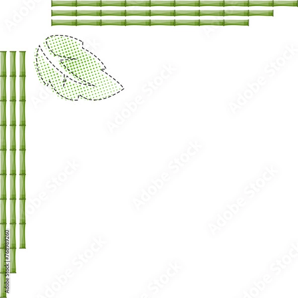Obraz bamboo corner point leaves