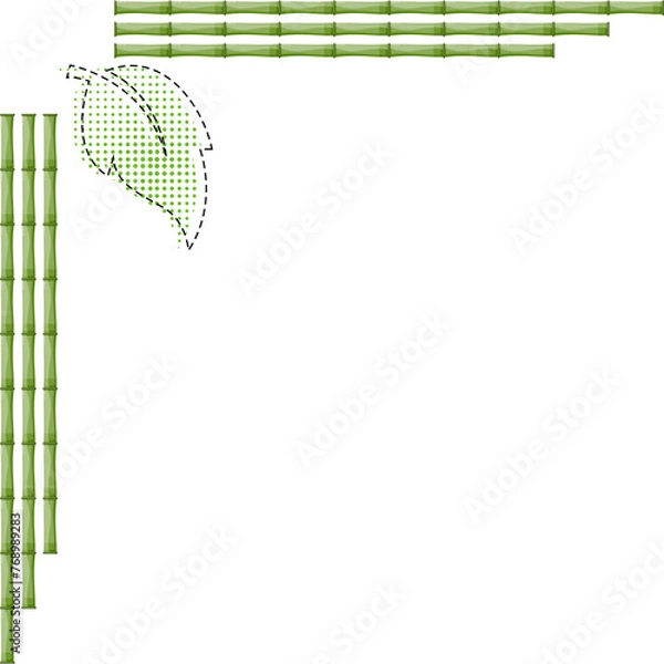 Obraz bamboo corner point leaves