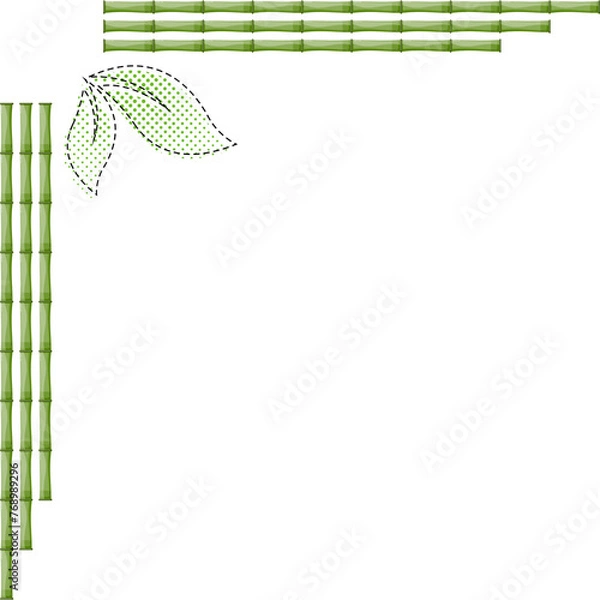 Obraz bamboo corner point leaves