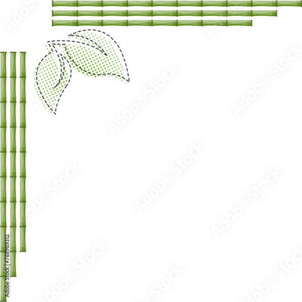 Obraz bamboo corner point leaves