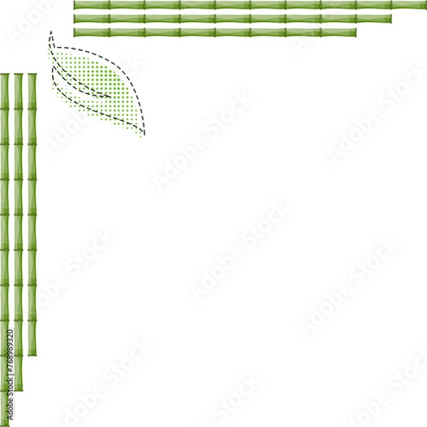 Obraz bamboo corner point leaves