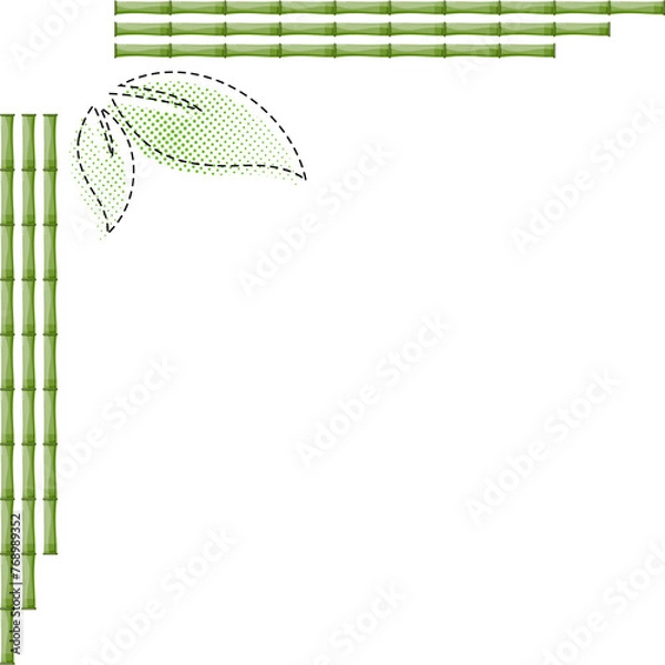 Obraz bamboo corner point leaves