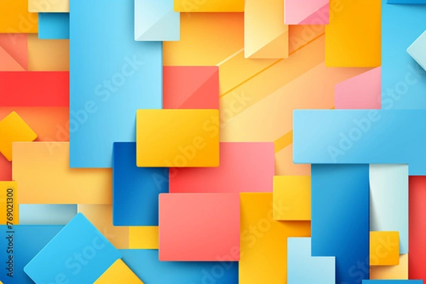 Fototapeta Abstract geometric background with colorful rectangles. Eps 10 vector file.