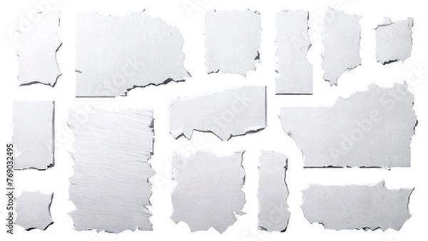 Obraz White slabs with torn edges.