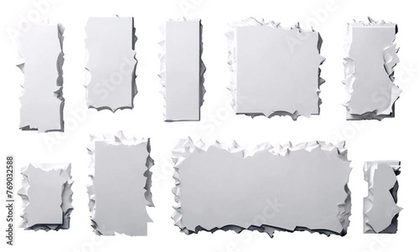 Obraz Rectangular white slabs with uneven edges.