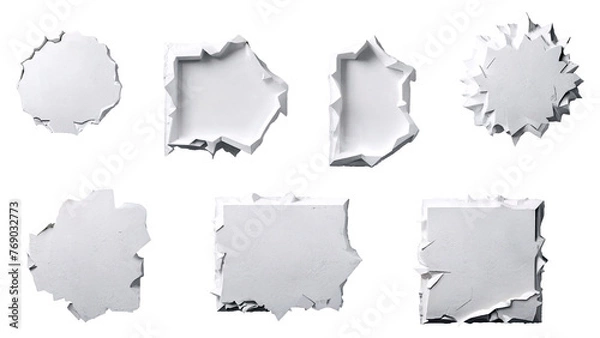 Obraz Abstract small white slabs.