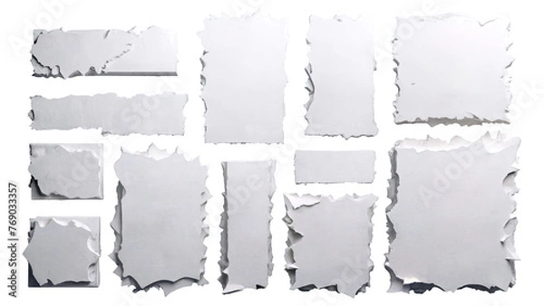 Obraz Rectangular slabs with torn edges.