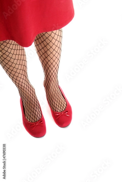 Obraz woman leg and net stocking