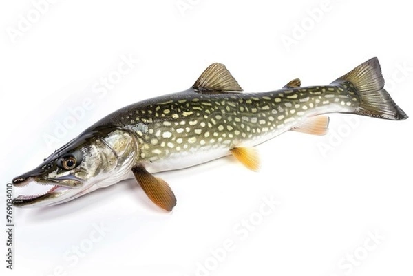 Obraz Pike fish on a white background
