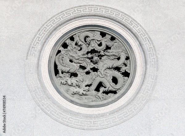 Obraz stone dragon with cloud  chinese style