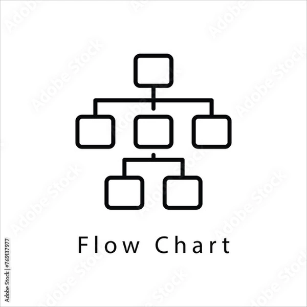 Fototapeta Flow Chart icon