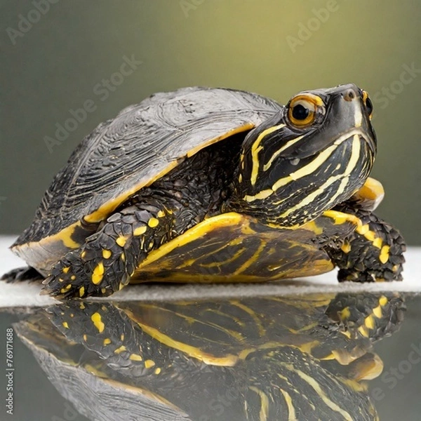 Fototapeta turtle on the rock