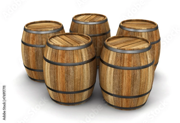 Obraz wine barrel (clipping path included)