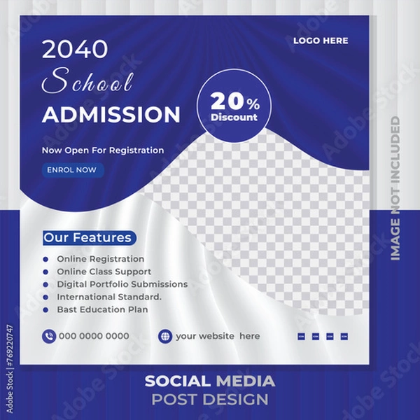 Fototapeta Creative social media post design, Vector Design Template.