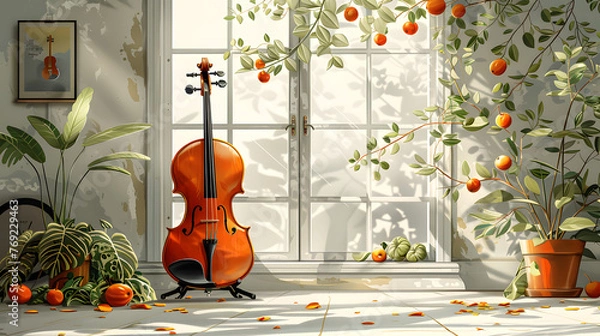 Obraz  Violin on Stand