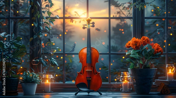 Obraz  Violin on Stand