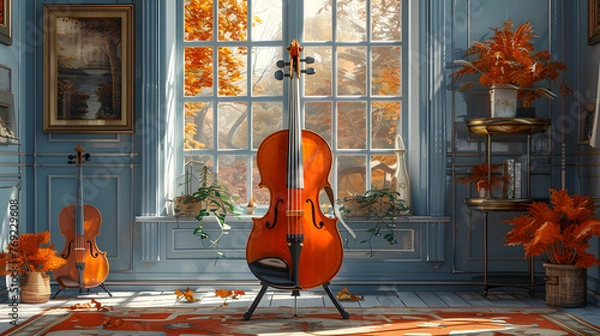 Obraz  Violin on Stand