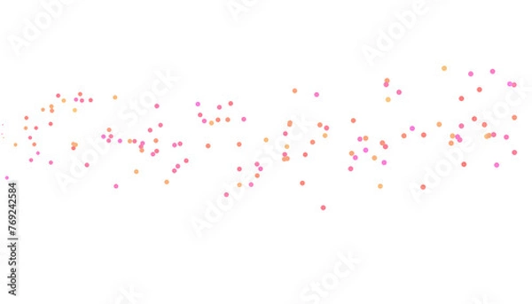 Fototapeta Pink confetti sprinkle decoration with transparent background, PNG