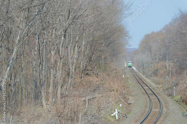 Obraz 春のローカル列車