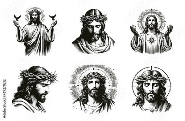 Fototapeta Jesus Christ Vector illustration.
