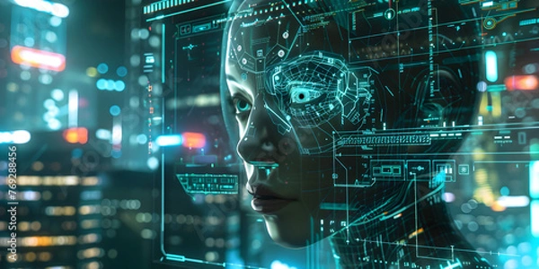 Obraz Exploring Digital Technology Concepts and AI-driven System Control ,Digital Technology, and AI for Business Success