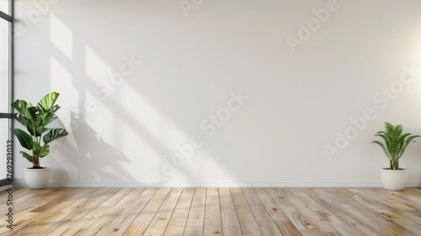 Obraz the background of the empty room is white