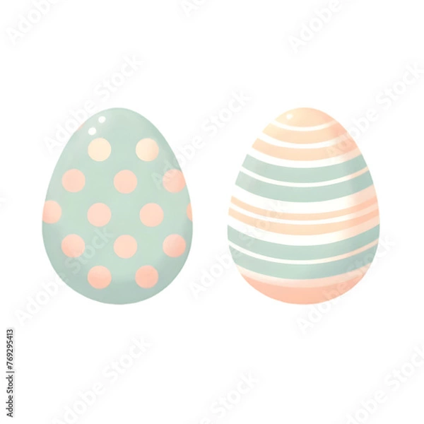 Fototapeta easter eggs,generative AI