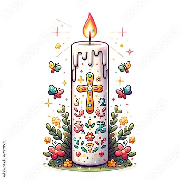 Obraz Paschal Candle,generative AI