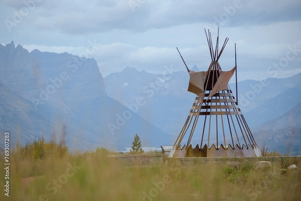 Obraz Teepee In The Mountains