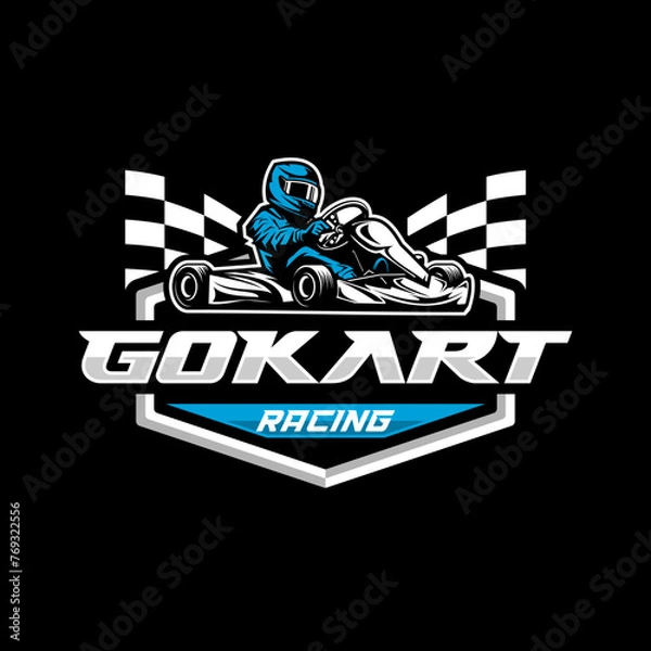 Fototapeta gokart logo vector