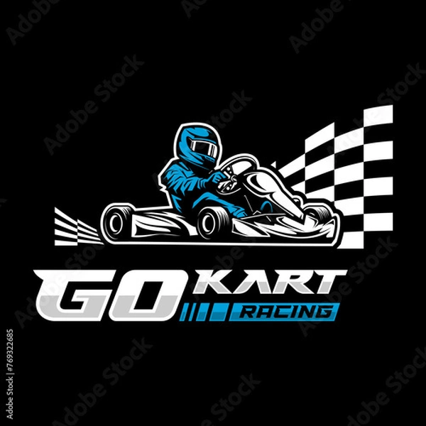 Obraz gokart logo vector