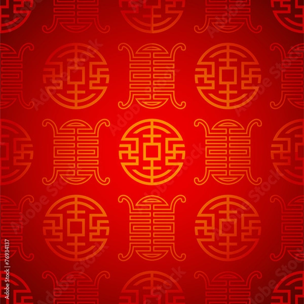 Obraz abstract chinese new year background vector design