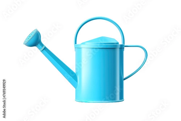 Fototapeta watering can, 3D rendering isolated on PNG Background. Generative Ai.