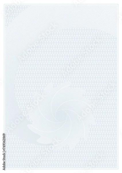 Fototapeta Guilloche background blank page template