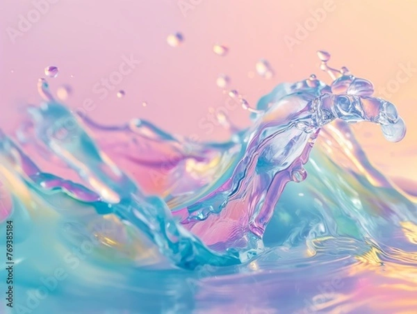 Obraz 3D Pastel Liquid,