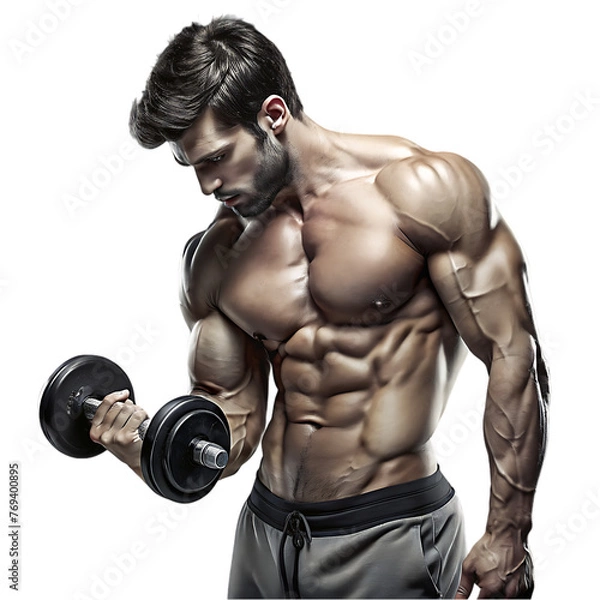 Obraz powerful stylish bodybuilder