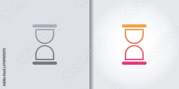 Obraz hourglass logo set